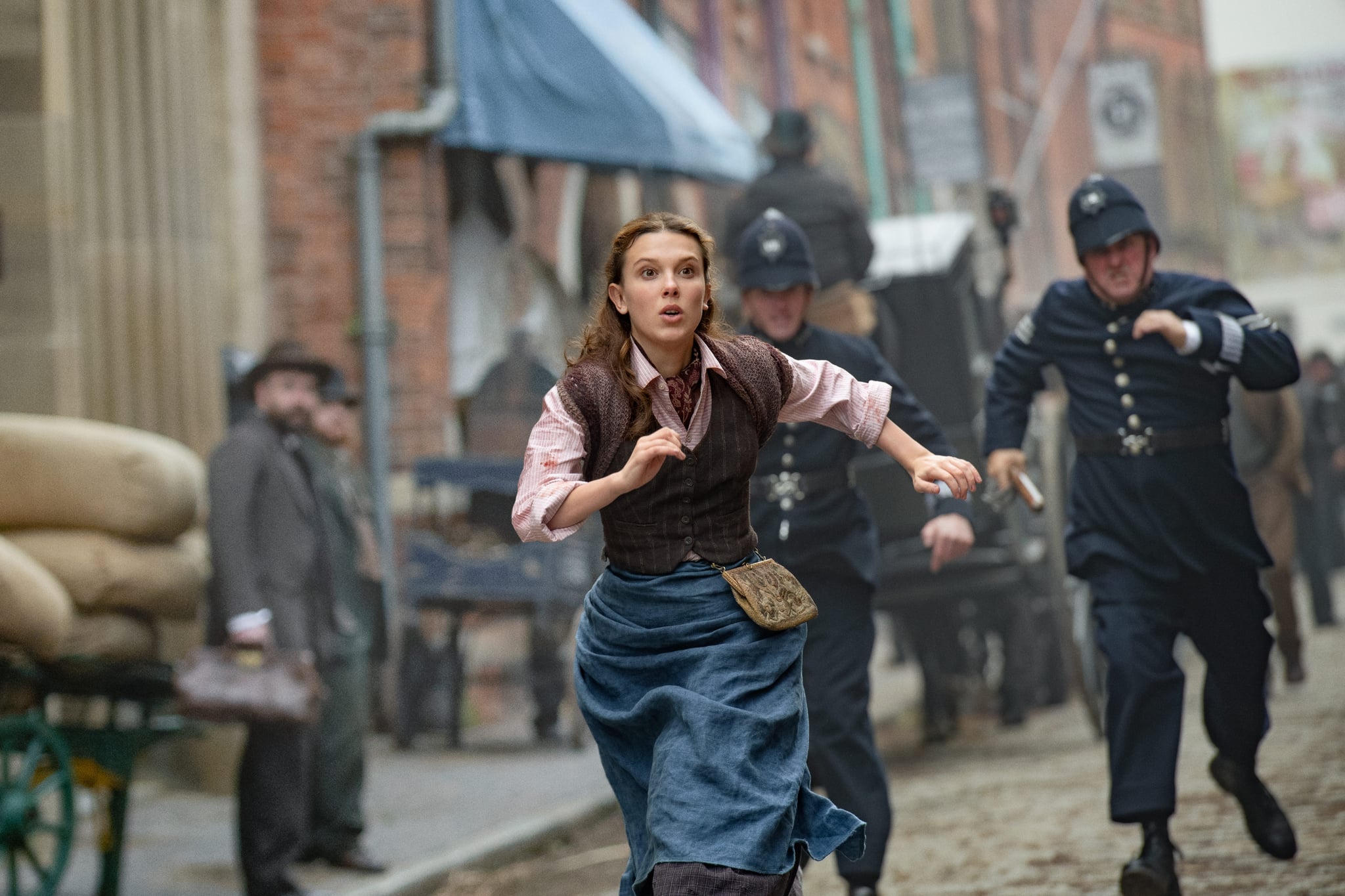 Enola Holmes 2. Millie Bobby Brown as Enola Holmes. Cr. Alex Bailey/Netflix © 2022