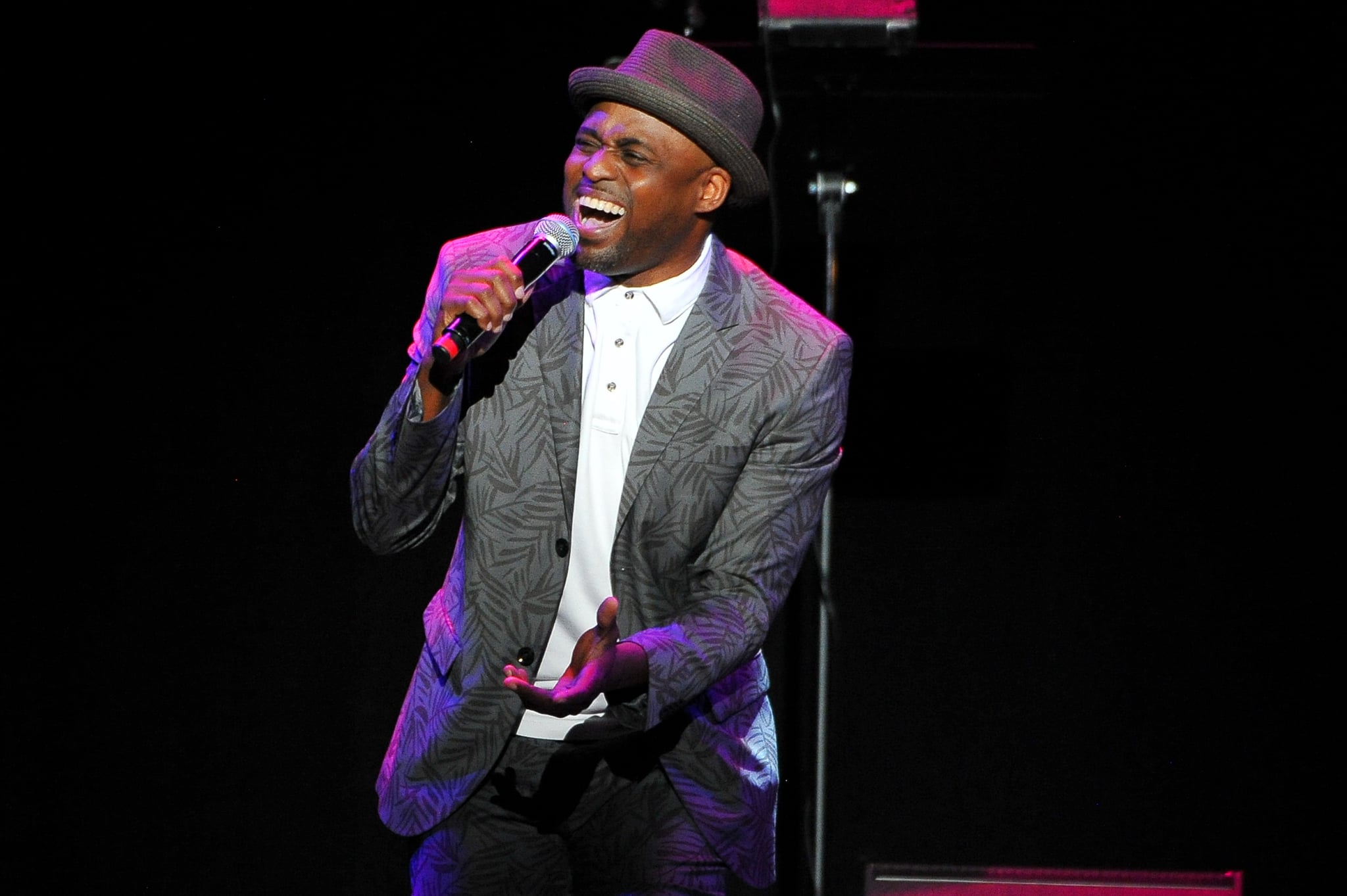 LOS ANGELES, CA - MAY 24: Actor Wayne Brady performs onstage during the Concert for America: Stand Up, Sing Out! at Royce Hall on May 24, 2017 in Los Angeles, California. (Photo by Allen Berezovsky/Getty Images,)