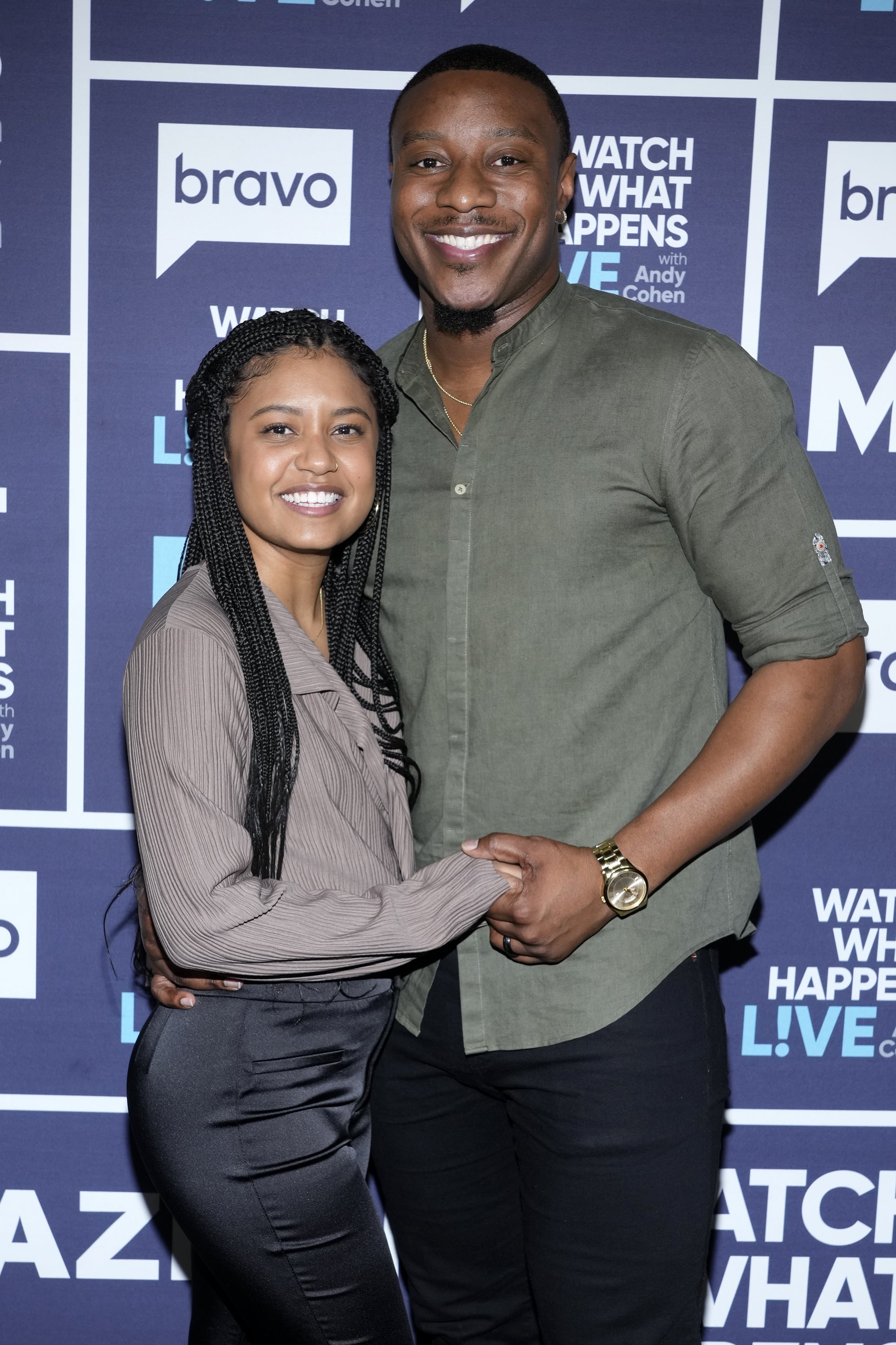 Iyanna and Jarrette Jones on Watch What Happens Live With Andy Cohen.