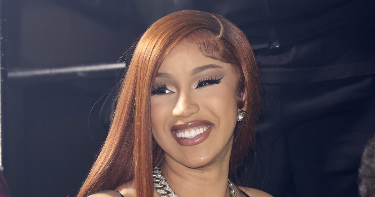 Cardi B’s Sheer, Plunging Catsuit Is Covered in Tiny Holes